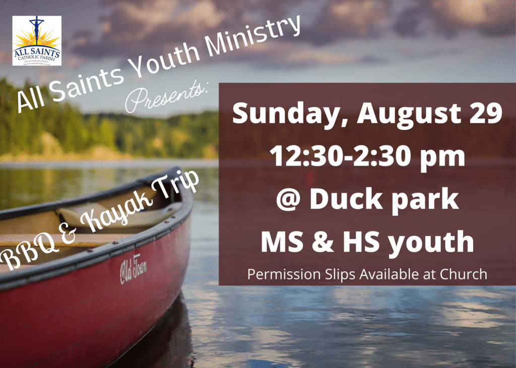 Youth Ministry Event All Saints Catholic Parish